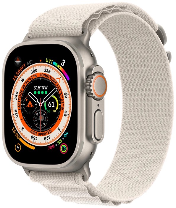 Умные часы Apple Watch Ultra 49 мм Titanium Case GPS + Cellular, титановый/звездный Alpine Loop 1781 - фото 5239