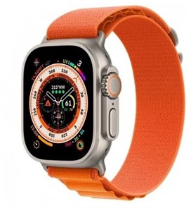 {{productViewItem.photos[photoViewList.activeNavIndex].Alt || productViewItem.photos[photoViewList.activeNavIndex].Description || 'Умные часы Apple Watch Ultra 49 мм Titanium Case GPS + Cellular, титановый/оранжевый Alpine Loop'}}