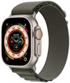 Умные часы Apple Watch Ultra 49 мм Titanium Case GPS + Cellular, титановый/зеленый Alpine Loop 1782 - фото 5245